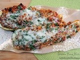 Turkey Sausage Stuffed Zucchini Boats