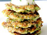 Zucchini Fritters with Bacon and Cheese