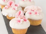 Cherry Blossom Fortune Cupcakes