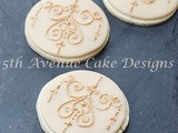 Elegant Scroll Royal Icing Scrolls on a Sugar Cookie