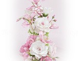 Gumpaste Alstroemeria Lily with Full Blown Roses