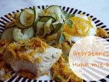 Gebratenes Huhn mit Ei
