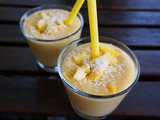 Mango-Bananen-Shake mit Pfirsich