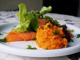 Süßkartoffelpüree mit Lachs