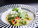 Zucchini-Pasta mit Bärlauch-Pesto