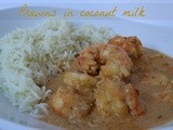 Prawns in coconut milk