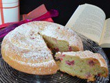 Torta con mirtilli rossi, farina e olio di riso