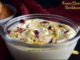 Kesar Elaichi Shrikhand with Poori