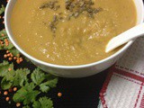 Sweet potato lentil soup