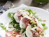 Caprese salade met parmaham