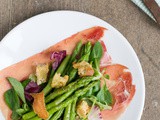 Carpaccio van serranoham met asperges