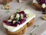 Crostini met brie en cranberrie