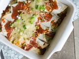 Enchilada met kip en sperziebonen