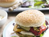 Falafelburger met gegrilde groenten