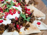 Fatteh met gehakt en aubergine