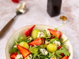 Fruitsalade met blauwe kaas