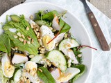 Groene salade met gerookte kipfilet