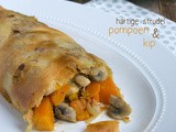 Hartige strudel met pompoen en kip