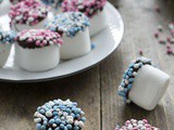 Kraamhapje marshmallows met chocolade