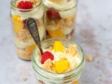 Mango-trifle met frambozen