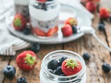 Overnight oats met bosbessen