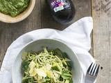 Pasta met avocado en spinazie