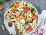 Pasta pesto met Italiaanse worstjes