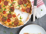 Pizza salami quiche