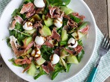 Salade met meloen en ham