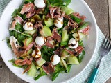 Salade met meloen en ham