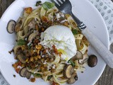 Tagliatelle met champignons en mozzarella