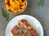 Varkenshaas saltimbocca in parmaham