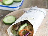 Vegetarische gyros van aubergine