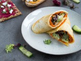 Vegetarische omeletwrap met Créme Americain