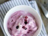 Yoghurt ijs met bosvruchten uit de Cuisinart IJsmachine