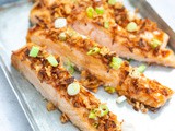 Zalm Teriyaki met krokante uitjes