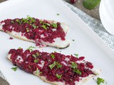 Zeebaars met cranberry