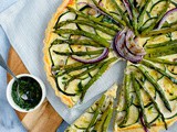 Zomerse quiche met basilicumolie