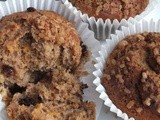 Banana butternut and choc chip muffins