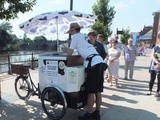 Ice cream from a bike - gluten free cones