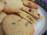Lemon, ginger and cranberry gluten free cookies