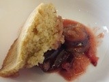 Spiced plum cobbler