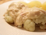 Cauliflower with Chicken Cheese Sauce