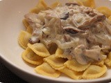 Ravioli with Creamy Mushroom Sauce