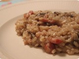 Risotto with Mushrooms, Bacon and Dark Beer