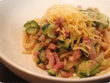 Spaghetti with Zucchini and Bacon