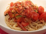 Spaghetti with Zucchini and Tomatoes
