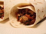 Wraps with Zucchini and Meat in Sweet Sauce