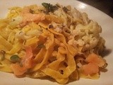 Fettuccine al salmone e cavolfiore