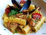 Mezze zite con cozze e porcini